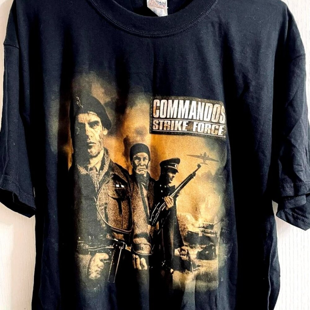 NEW/MINT Vintage 2006 Commandos Strike Force Game Promo T-Shirt Size XL